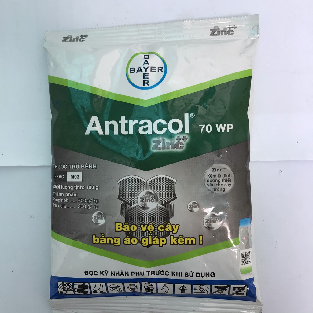 Trừ bệnh nấm cây trồng antracol 70wp 100g