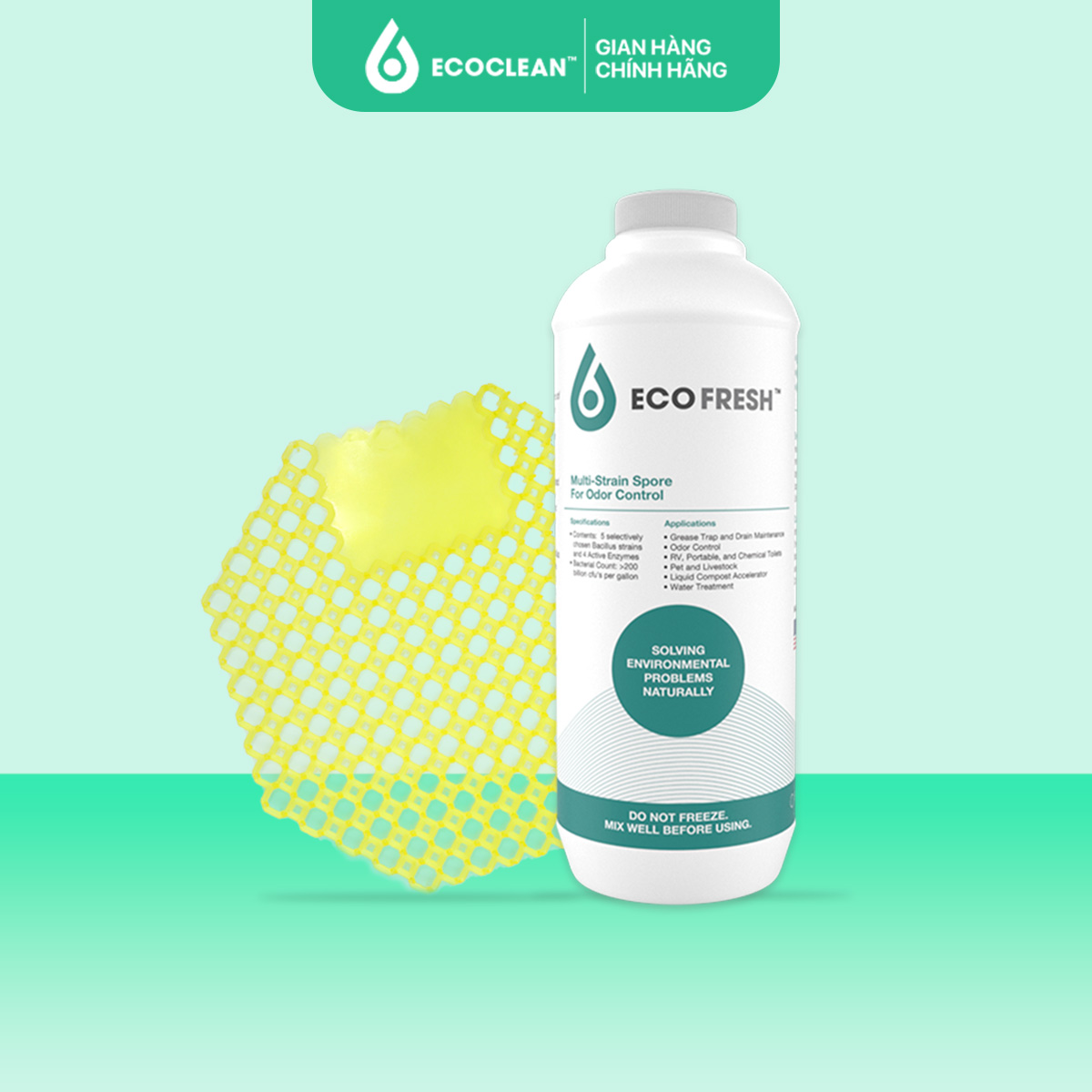 [HCM]Bộ Đôi Khử Mùi Tận Gốc Mùi Hôi Nhà Vệ Sinh Ecoclean - EcoFresh + Lưới Khử P7 Singapore