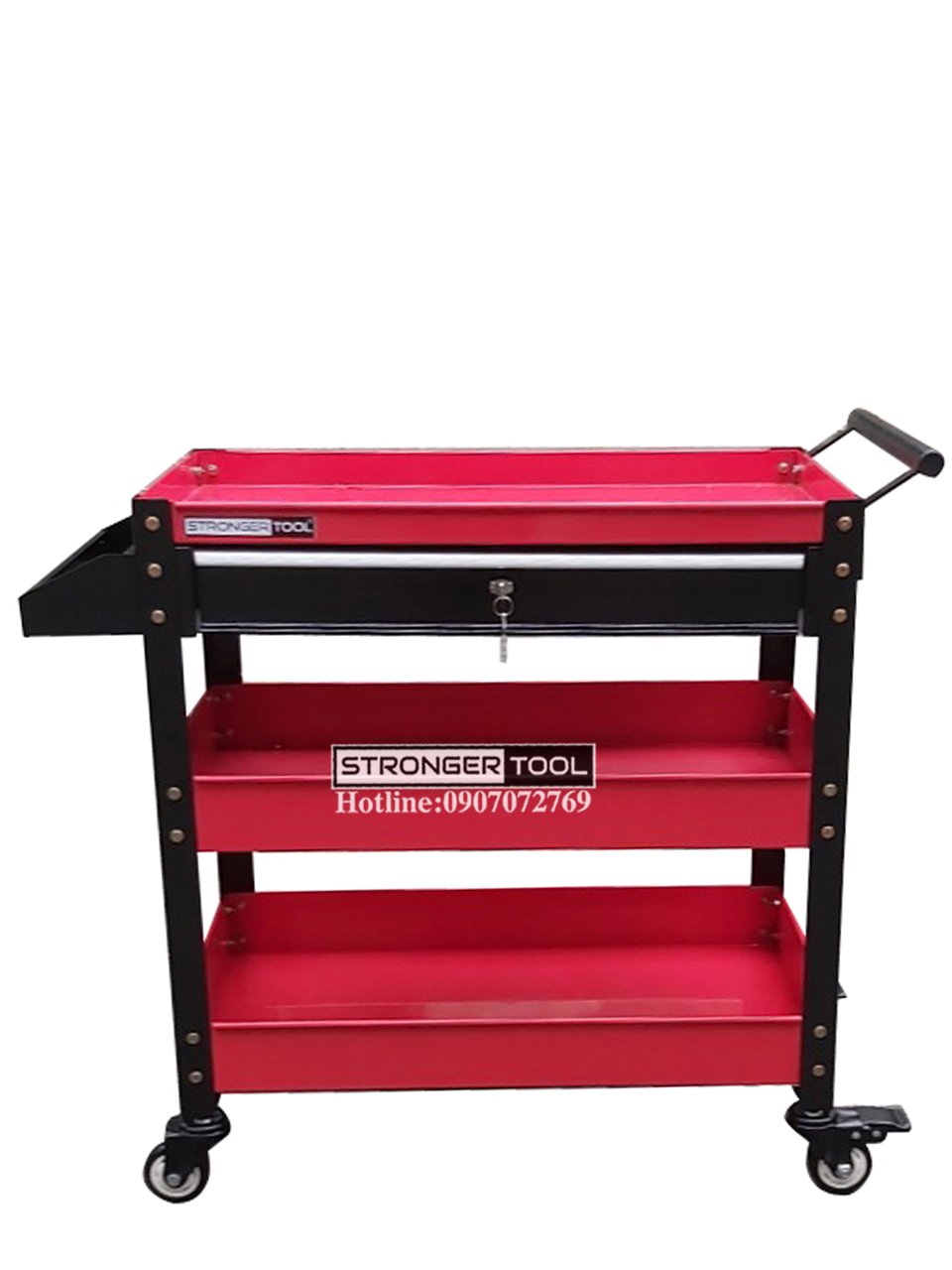Xe đẩy dụng cụ xe đẩy dụng cụ 3 khay 1 ngăn kéo stronger tool