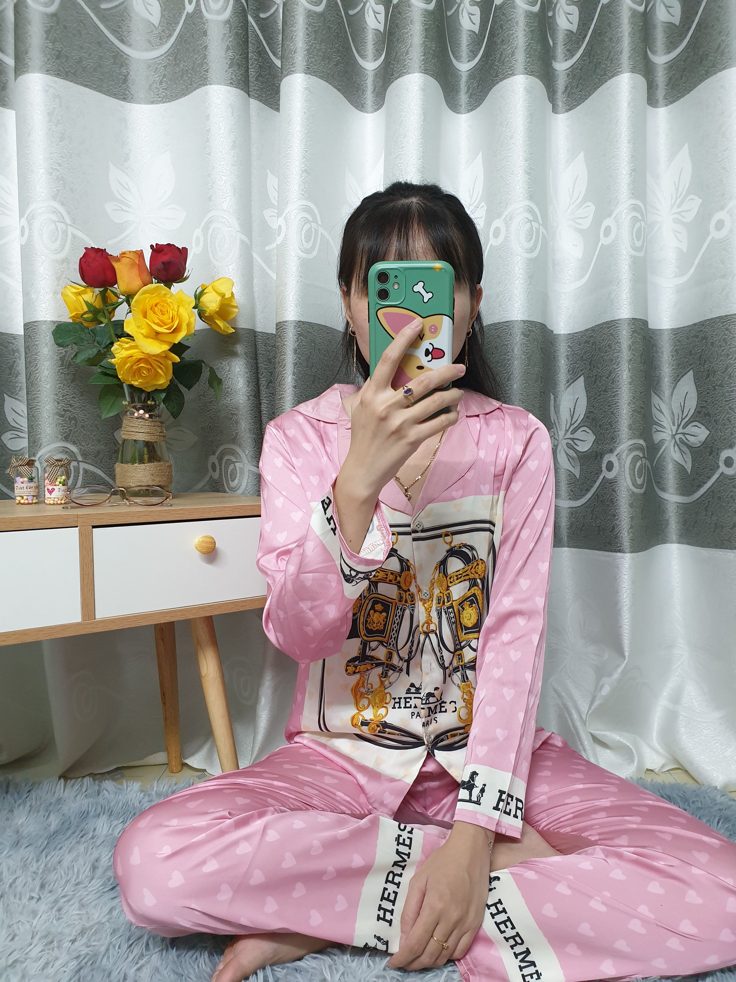 Đồ bộ, đồ ngủ nữ pijama - vải lụa latin loại 1 cao cấp