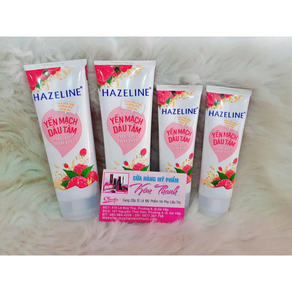 Sữa rửa mặt Hazeline dưỡng ẩm sáng da yến mạch và dâu tằm 100g/50g, sản phẩm chất lượng, đảm bảo an toàn sức khỏe người dùng, cam kết cung cấp mặt hàng đang được săn đón trên thị trường