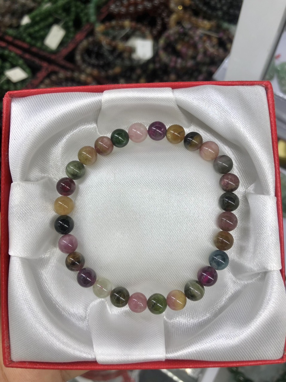 Vòng tay đá phong thủy tourmaline