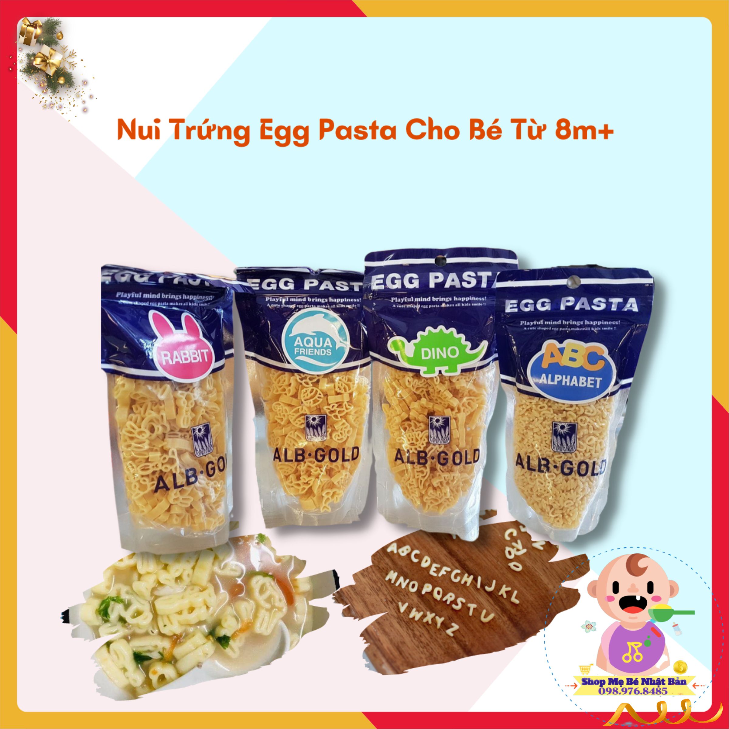 Nui trứng egg pasta nhật bản cho bé từ 8m+