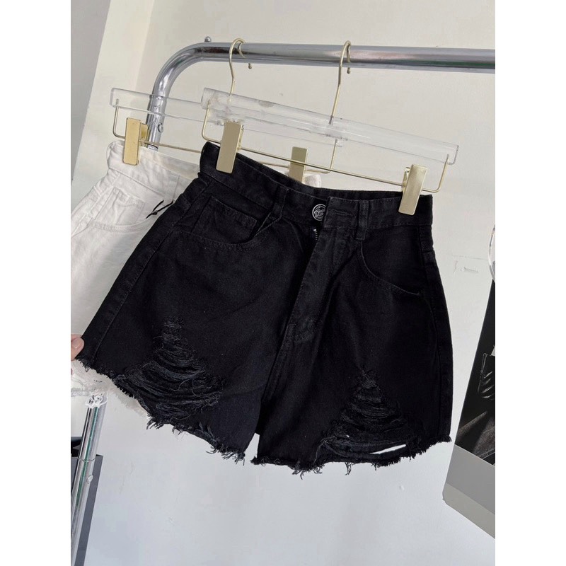 Quần short rách gấu cạp cao tôn dáng chất co giãn mặc cực kì thoải mái, Quần jean nữ lưng cao đủ màu đủ size - quần sóc nữ , quần shors bò lưng cao ,quần sóc lưng cao ,kiểu dáng hàn quốc ulzzang ANIESHOP688