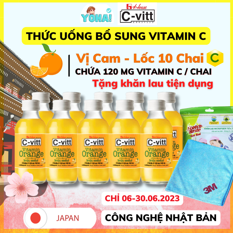 Nước Cam Vitamin C C-VITT Bổ sung Vitamin C, Tăng Đề kháng, Giảm Stress