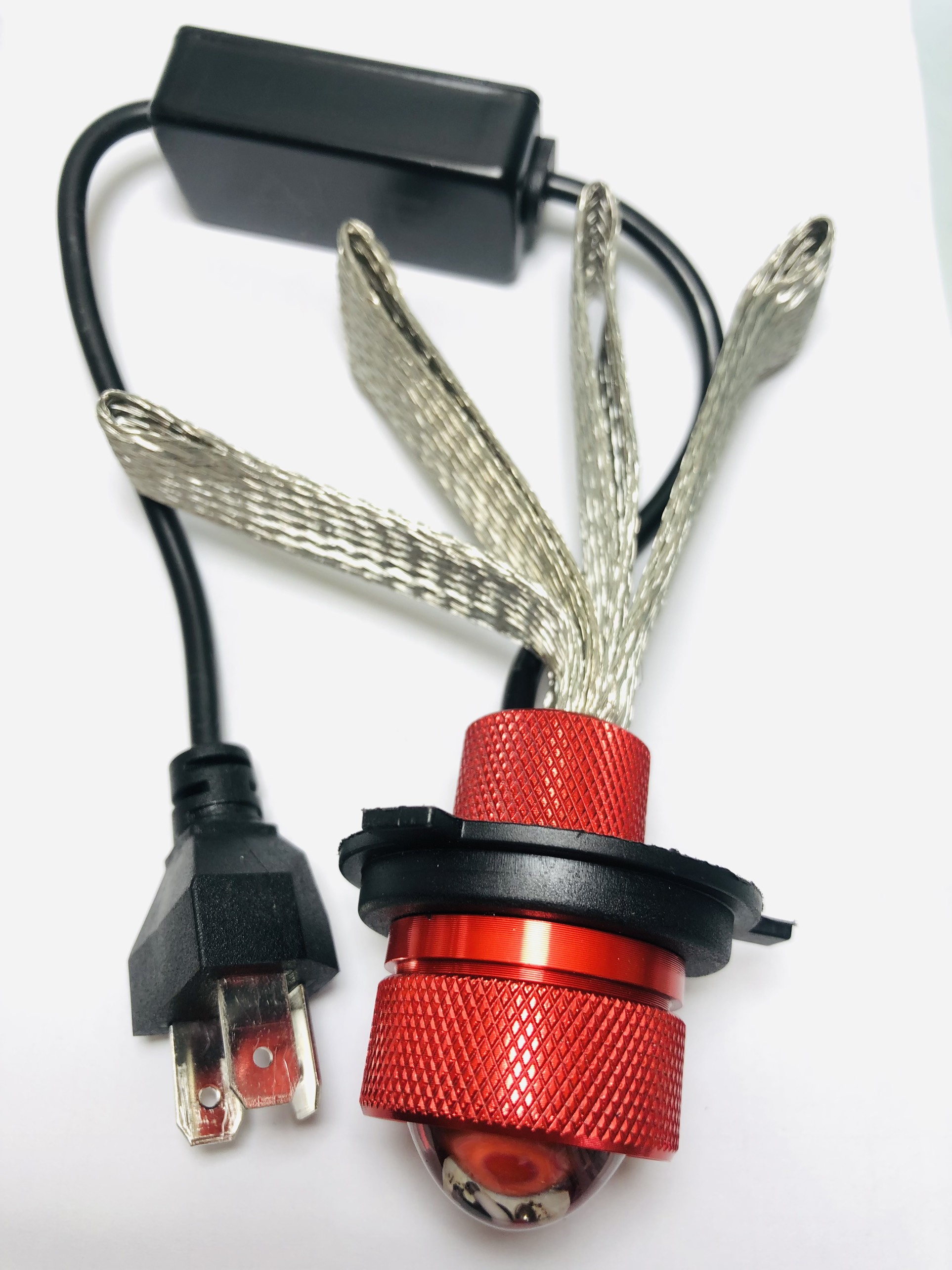 Đèn pha led bi cầu mini mẫu ruby 2 chế độ cos vàng pha trắng