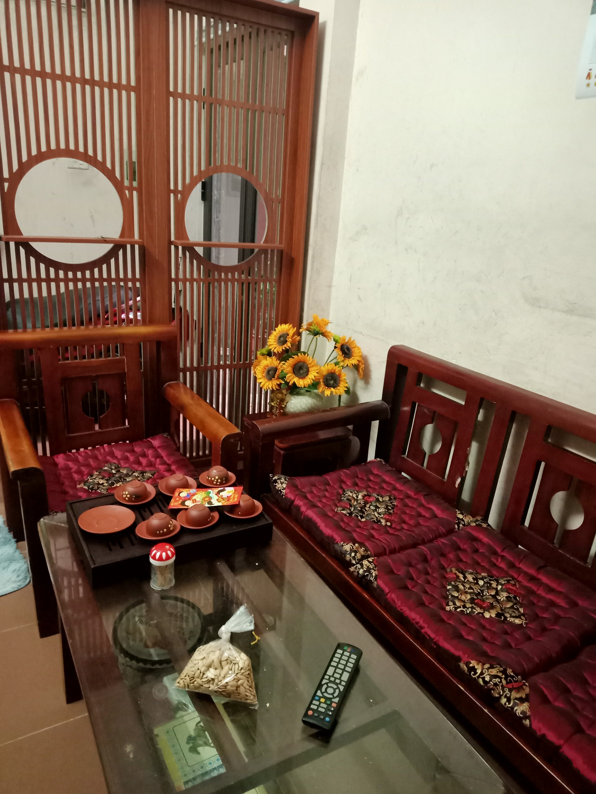 Đệm ngồi bệt thảm trải ghế gỗ sofa 50x50x5 cm