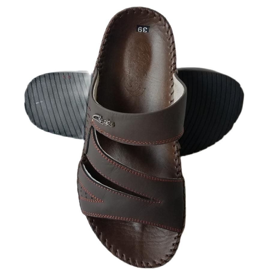 Dép da nam da bò thật cao cấp, dép nam quai ngang da bò cao cấp hkt shop dn180