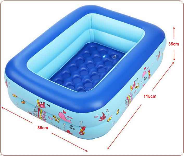 [ SẢN PHẨM CHO MÙA HÈ ] Bể bơi phao trẻ em Bể bơi mini cho bé trai Bể bơi phao 2 tầng Cao Cấp cỡ lớn cho bé và gia đình 120 x80 x 60 cm. loại dày dặn có tặng kèm( bơm hơi + miếng vá ), Bảo Hành 12 Tháng. Lỗi 1 Đổi 1