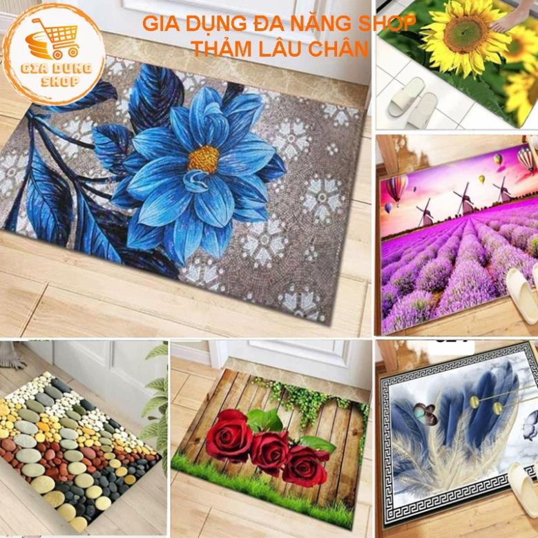 Thảm lau chân - thảm chùi chân 3d chống trượt - hút nước