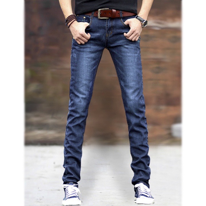 Quần Jean Nam 977 XANH WASH CÀO (Có Size Đại) - Quần Jeans Nam Co Giãn - Quần Bò Nam Thời Trang Basic - 020305