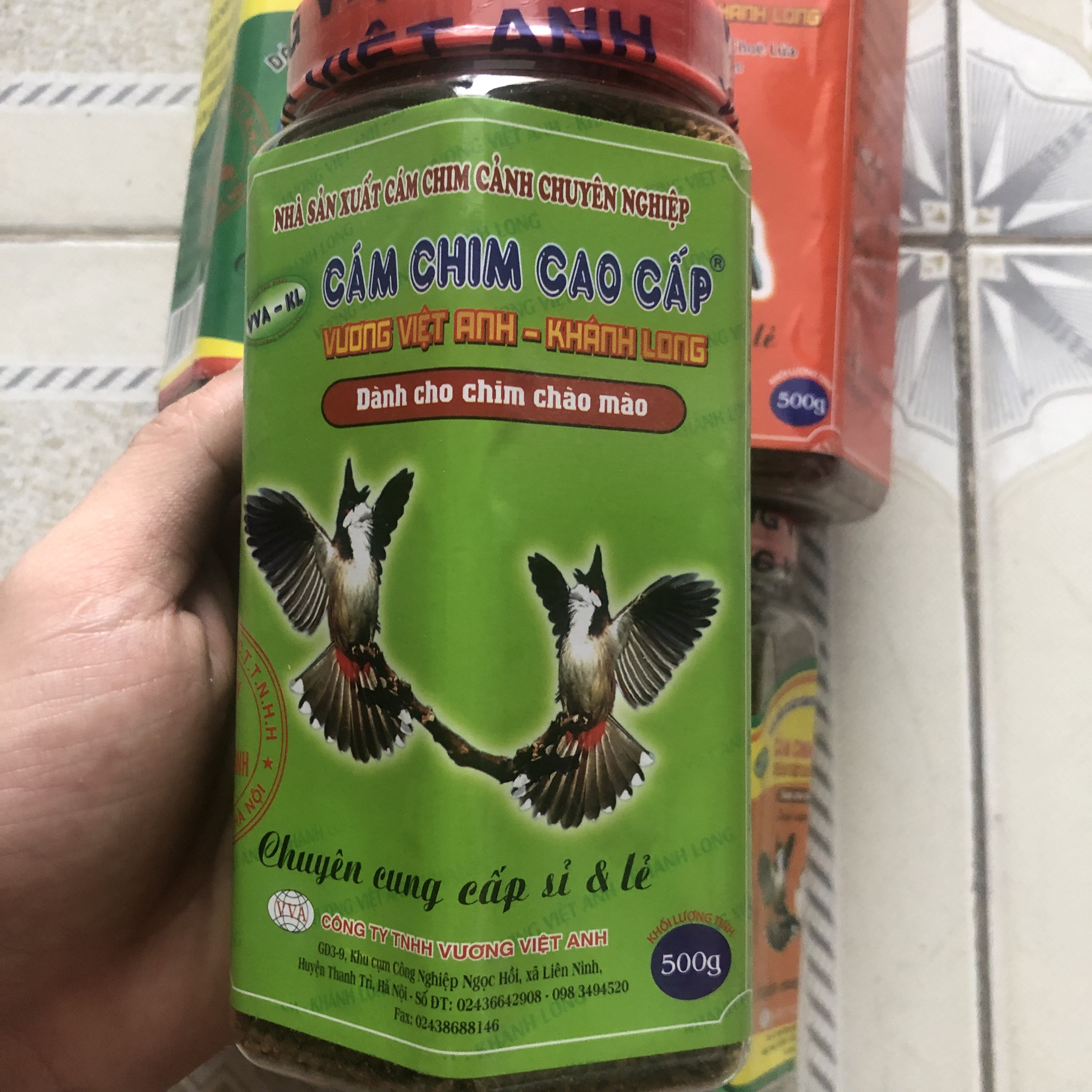 Cám chào mào vva khánh long 500gr - thức ăn chim chào mào