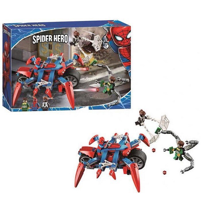 Lắp ráp xếp hình lego lari 11498 - Cuộc đại chiến giữa Spider man và Doc Ock
