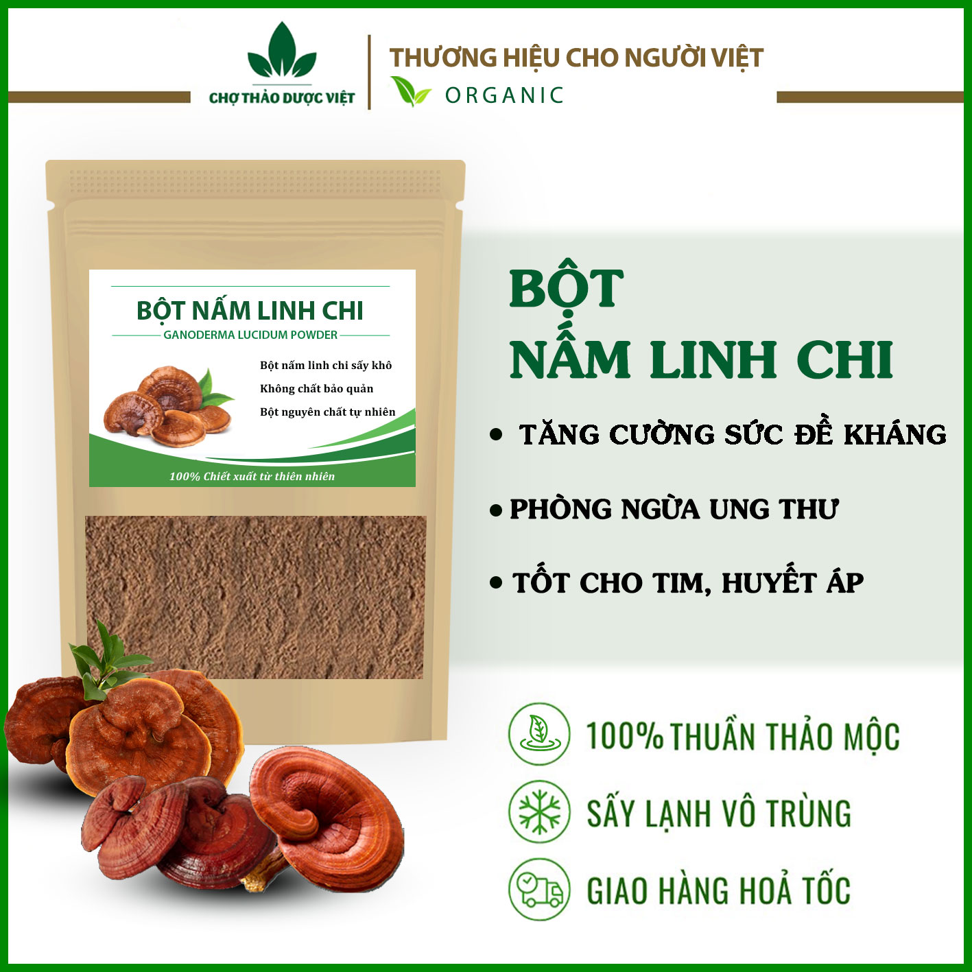 100g bột nấm linh chi