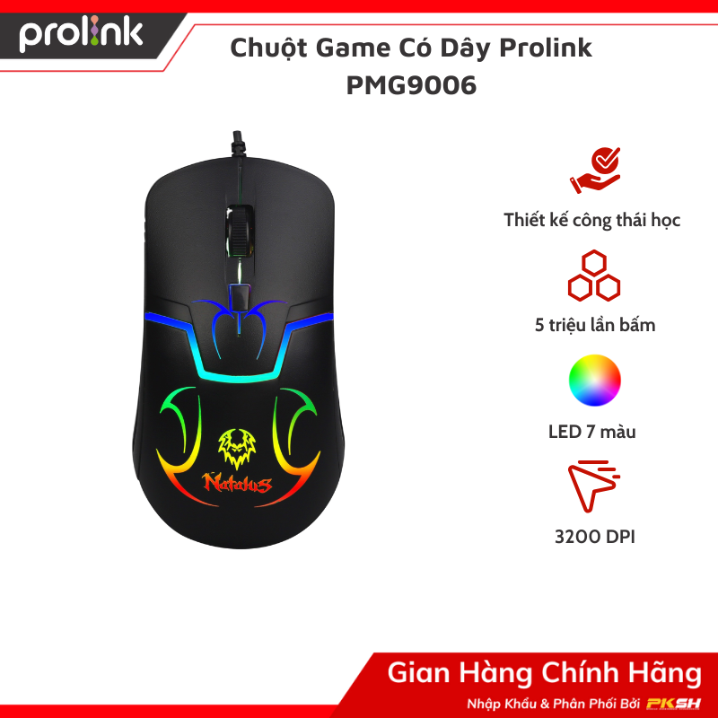 Chuột game có dây prolink pmg9006 - chuột gaming prolink pmg9006- hàng chính hãng