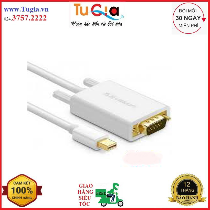 Cáp chuyển đổi mini dp sang vga ugreen 10410-hàng chính hãng