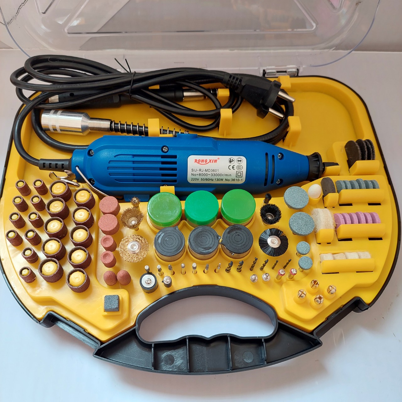 Bộ Máy Khoan Mài khuôn Khắc mini Đa Năng 100 chi tiết 6 tốc độ