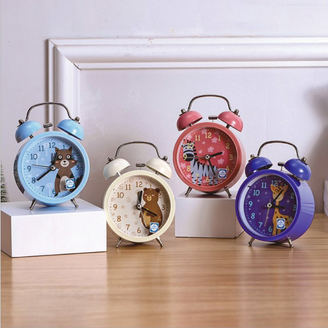 Đồng hồ báo thức để bàn chuông to, đồng hồ hoạt hình decor bàn học, phòng ngủ