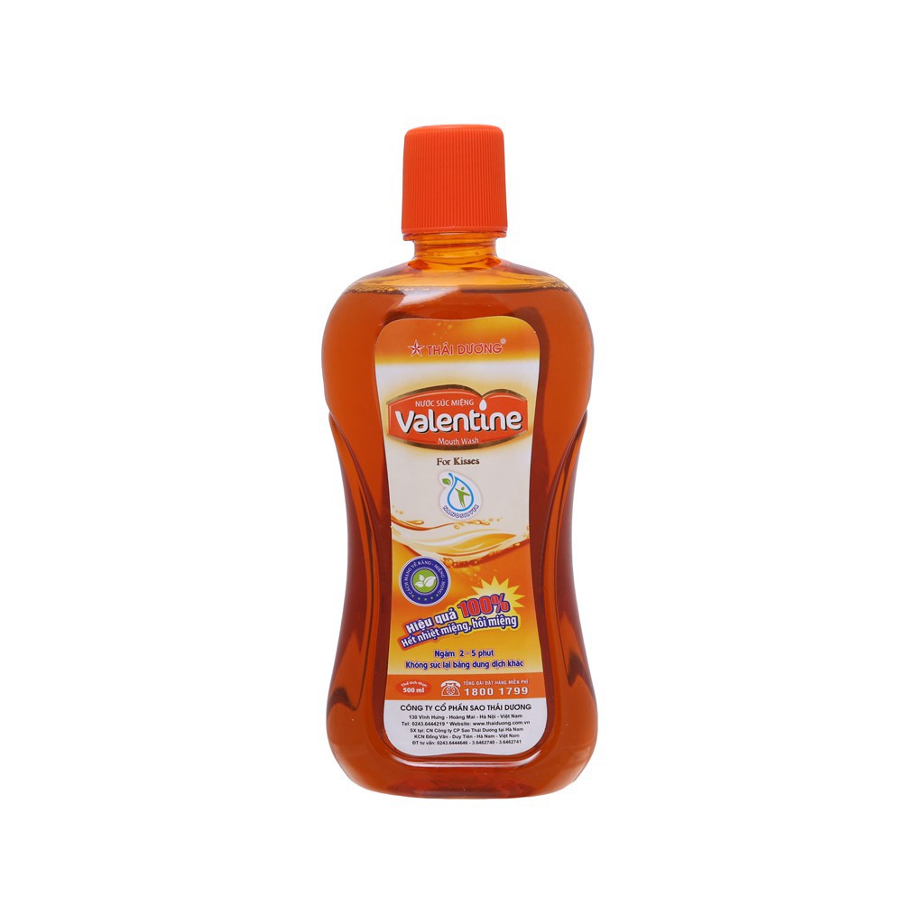 Nước súc miệng Valentine for Kisses chai 500ml