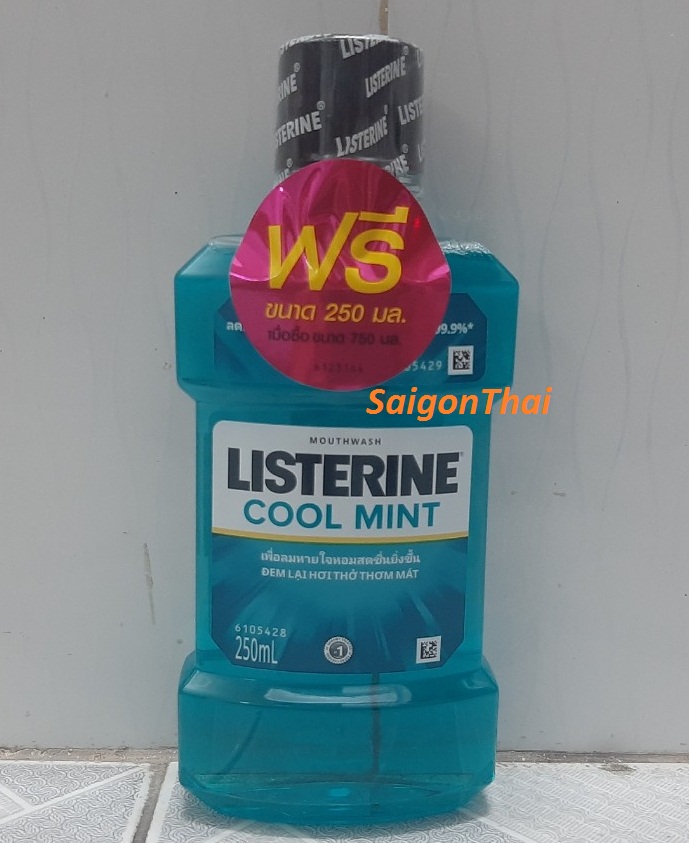 [HCM](SGT) Nước súc miệng LISTERINE chai 250ml Bạc Hà (Thái Lan)