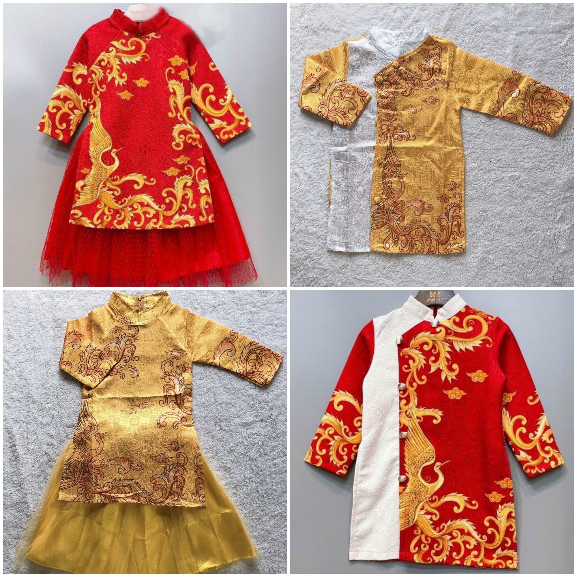 [SALE] Set  Áo dài cách tân "đẹp ngây ngất" dành cho bé trai và bé gái 1-5 tuổi. Thiết kế sang chảnh, màu sắc tổng hòa, hoàn hảo