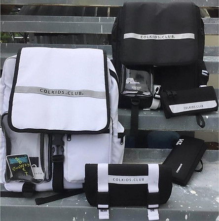 [HCM]Balo phản quang Colkids Club SS3 Trắng và Đen