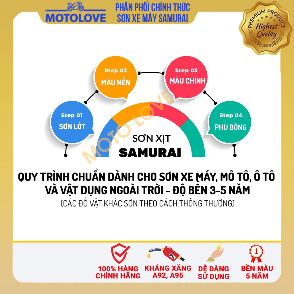 Chai kích hoạt film chuyển nước WF05 Samurai Paint nhập khẩu từ Malaysia.
