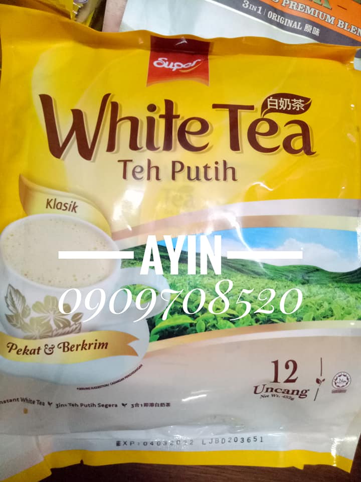 Trà sữa trắng super - super white tea teh putih malaysia
