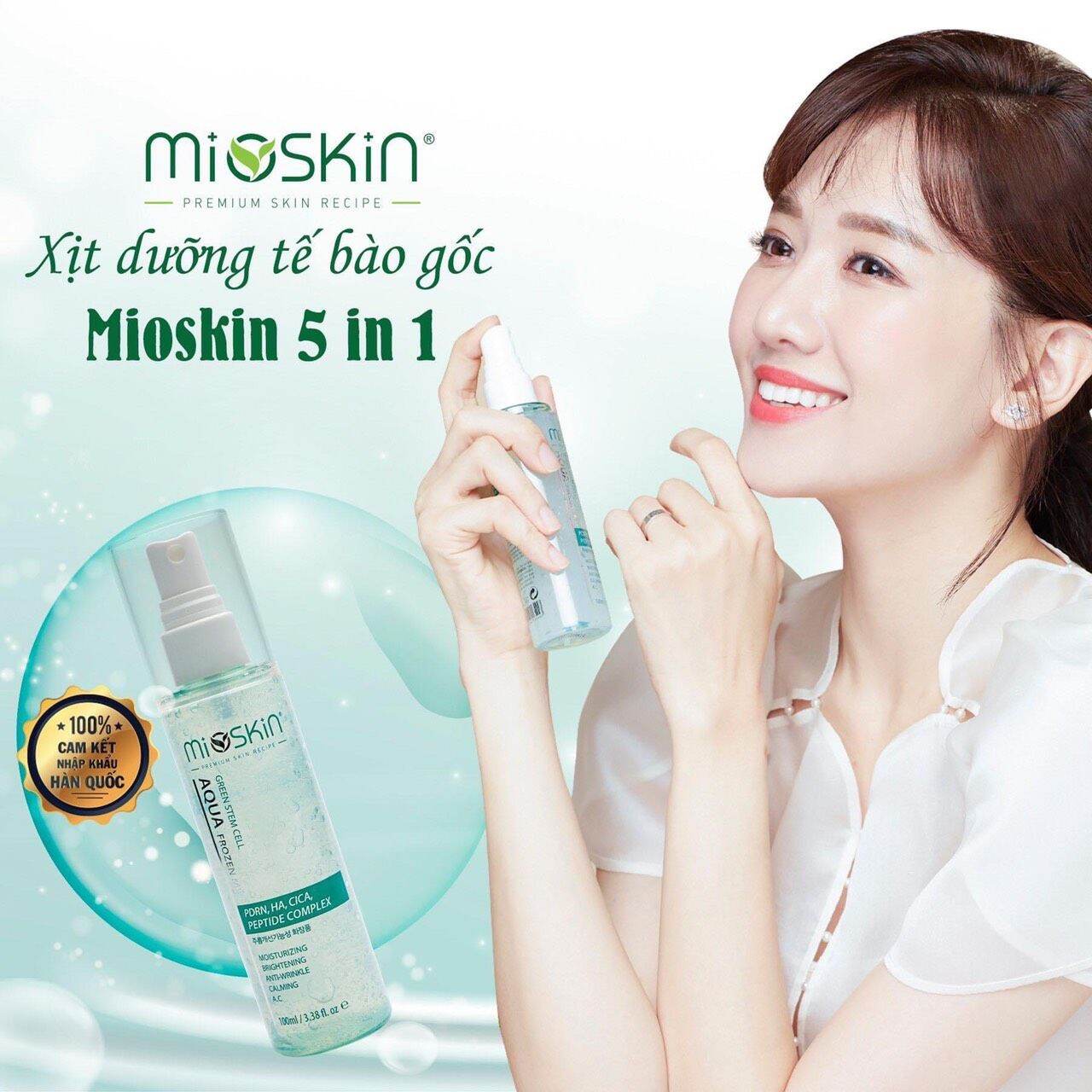 Xịt dưỡng tế bào gốc mioskin hàn quốc. chống lão hóa phục hồi da sau tổn thương. an toàn cho cả mẹ bầu. không kích ứng da.