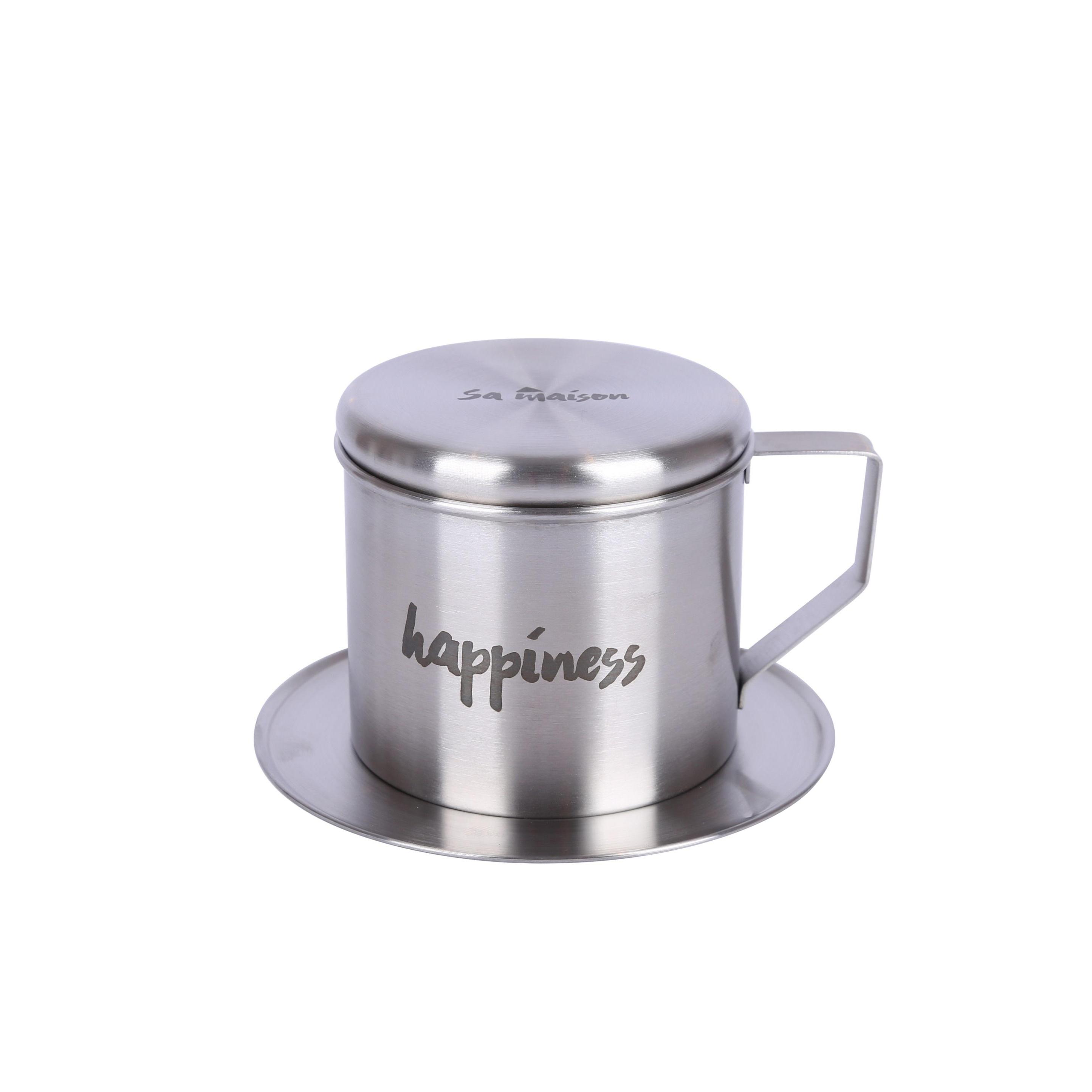 Phin café Sa Maison Happiness, chất liệu inox không gỉ