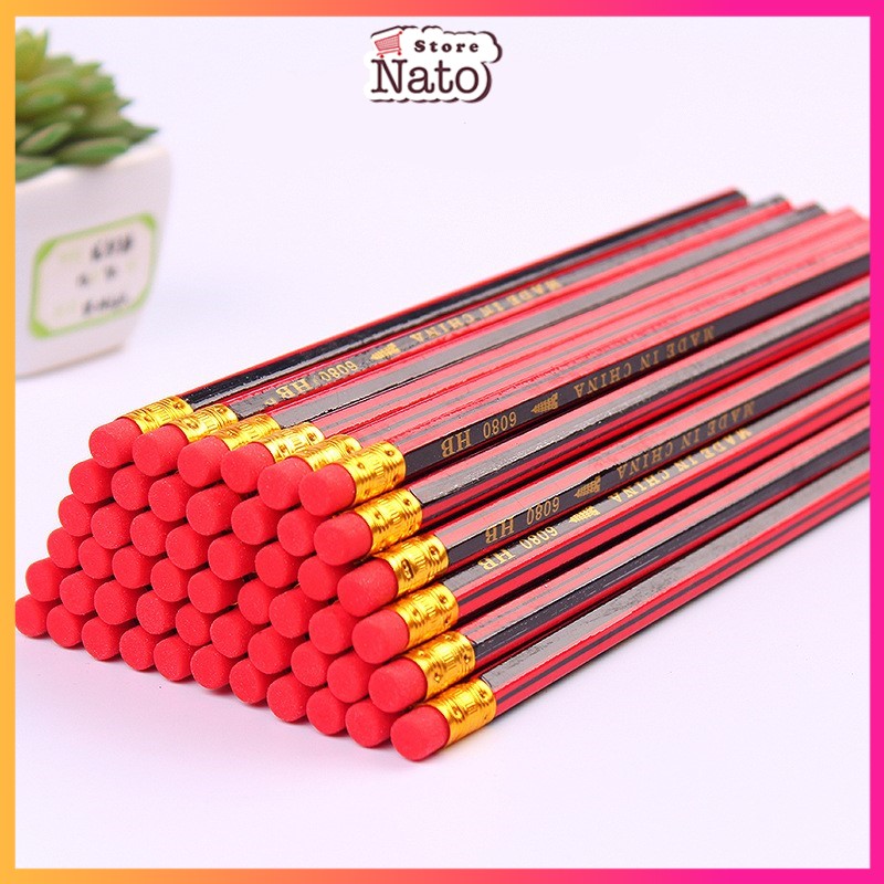 Bút chì hb 19cm kèm tẩy giá sỉ