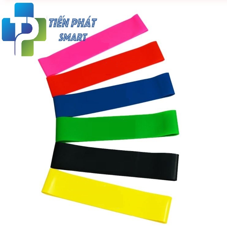 Bộ 6 dây tập thể dục đàn hồi cao cấp gồm 6 câp độ khác nhau cho người tập mới đến nâng cao Tienphatsmart -Mã RED
