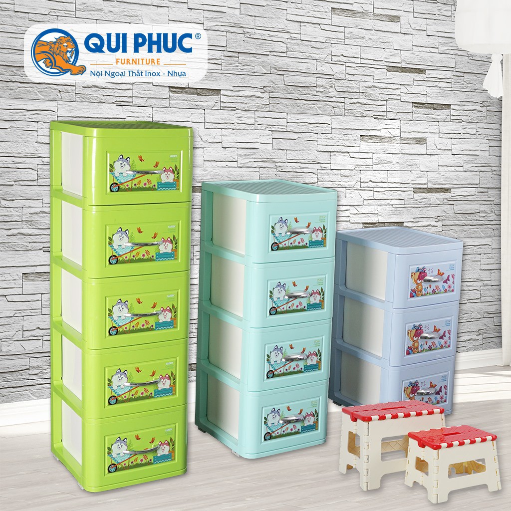 [HCM]Tủ nhựa LucKy Quy Phúc 3 TẦNG- 4 TẦNG- 5 TẦNG