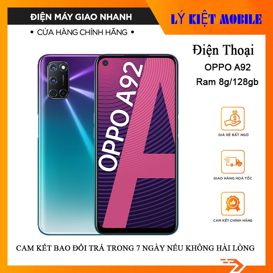 Điện thoại oppo a92 8gb/128gb máy chính hãng