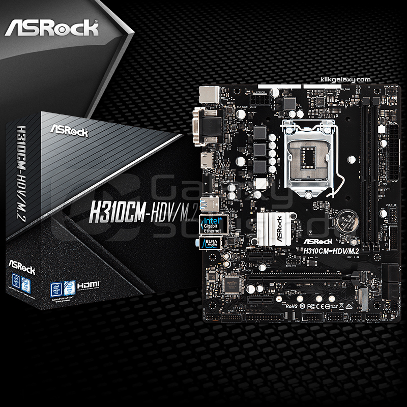 Mainboard asrock h310cm-hdv chính hãng
