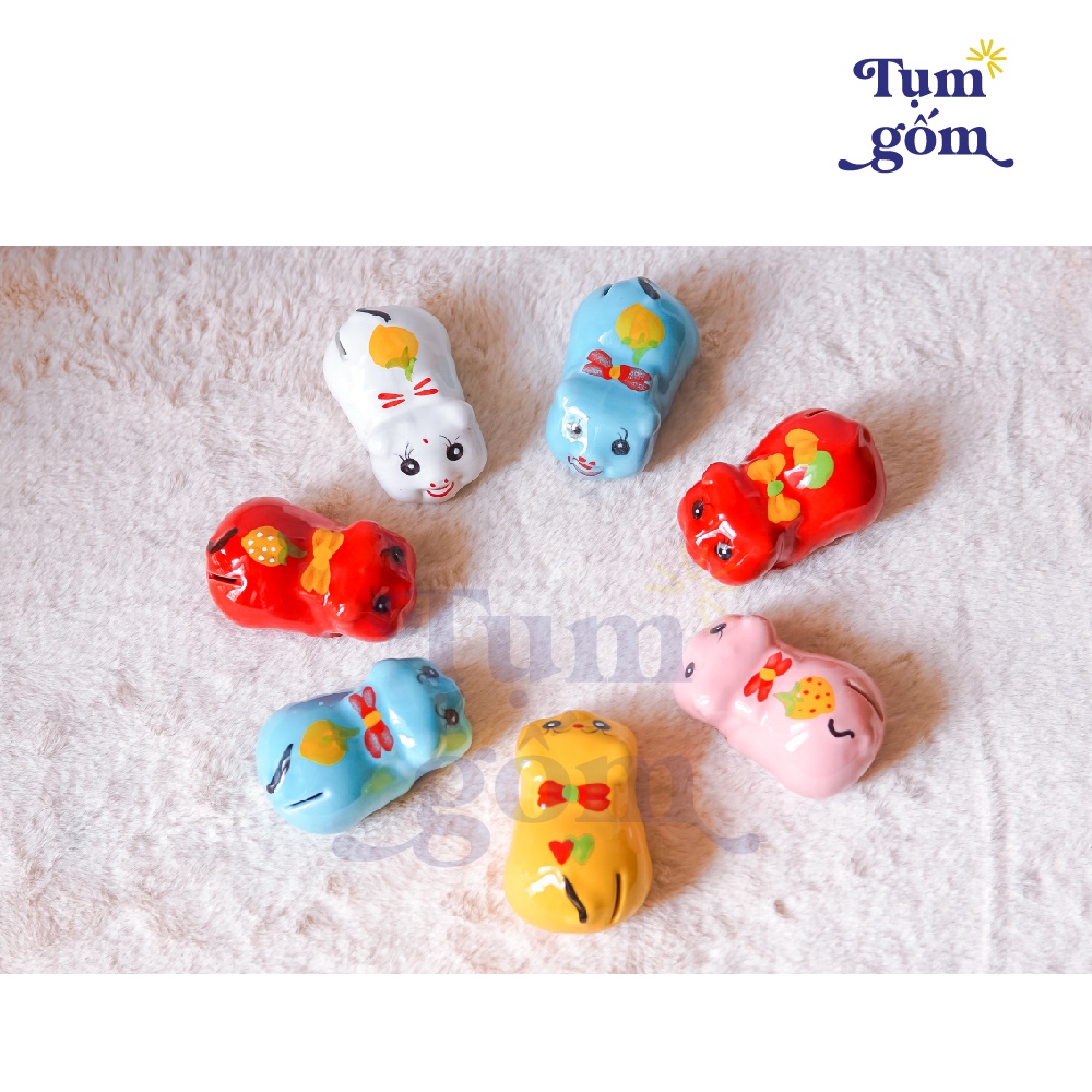 Heo đất tiết kiệm cho bé lợn đất sứ đẹp bát tràng, ống tiết kiệm đẹp, đáng yêu