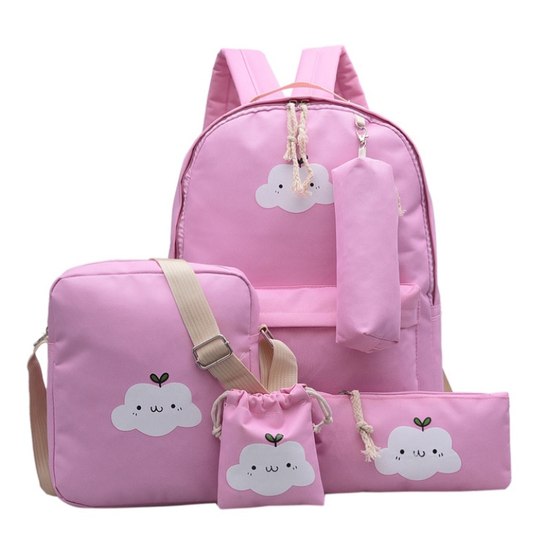 SET 5 MÓN BALO TIỆN DỤNG, BALO NỮ VINTAGE CHỐNG NƯỚC CAO CẤP