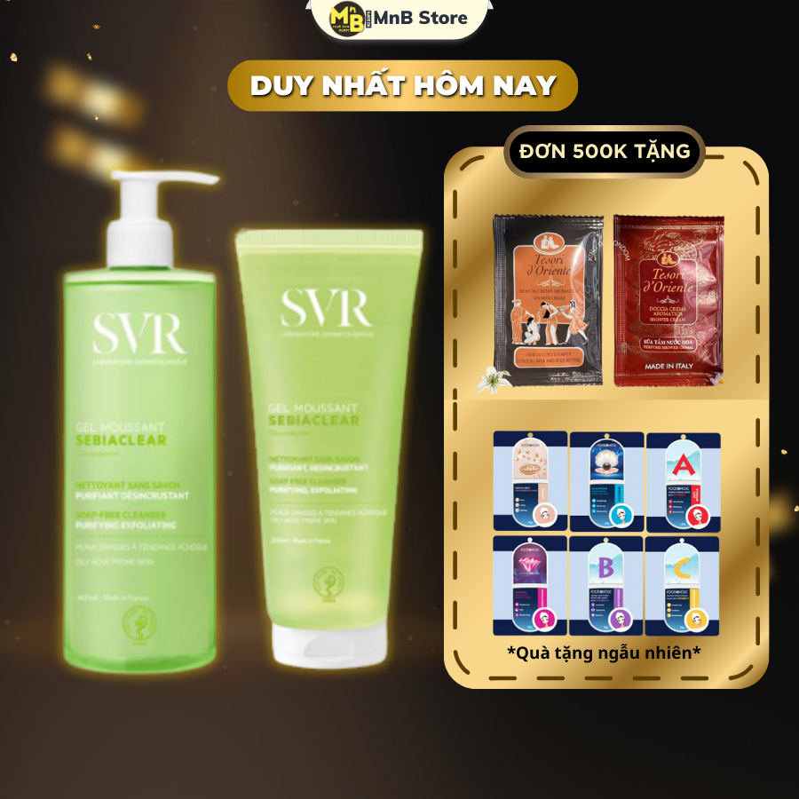 Sữa rửa mặt SVR Sebiaclear Gel Moussant cho da dầu mụn nhạy cảm 200ml - Hàng Chính Hãng Pháp