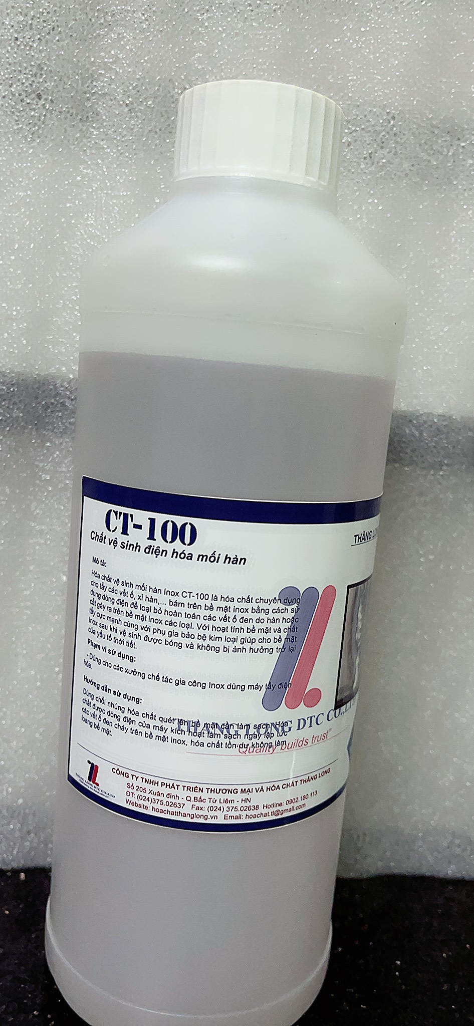 Dung dịch tẩy trắng mối hàn inox bằng điện hóa CT100