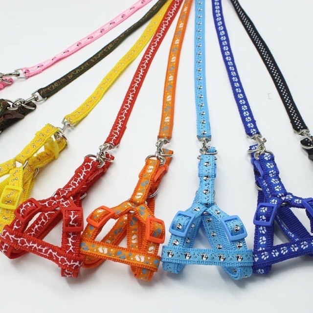 Dây dắt chó mèo hoạ tiết 1cm loại dày bền dai