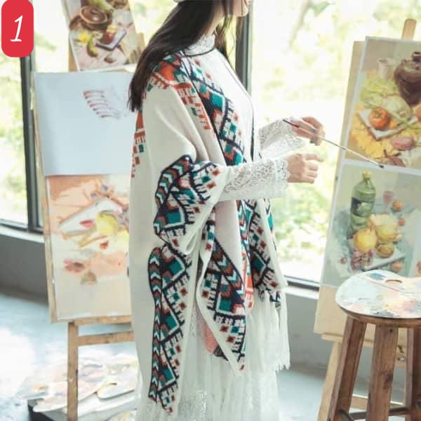 Áo choàng thổ cẩm mã 1