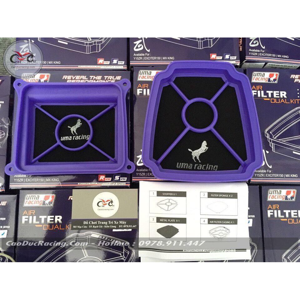 [Lấy mã giảm thêm 30%] Lọc gió uma racing chính hãng cho Ex150 - Ex135 Winner X