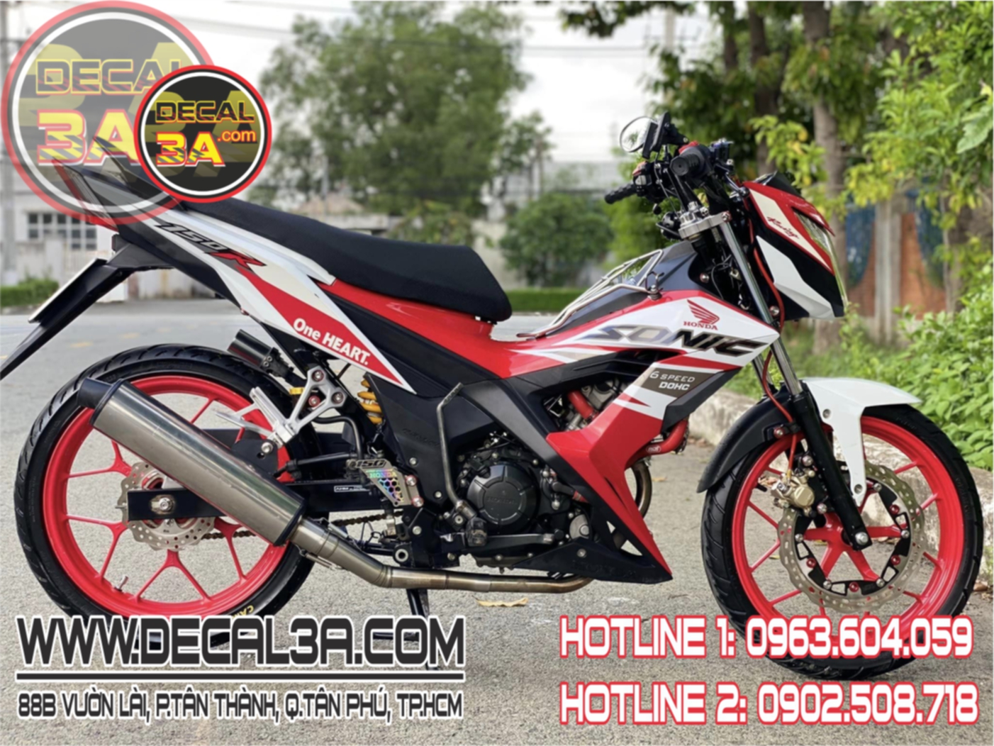 Tem rời sonic 150 giả zin