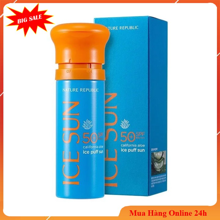 Kem chống nắng???? kem chống nắng ice sun spf50+ nature republic ice puff sun