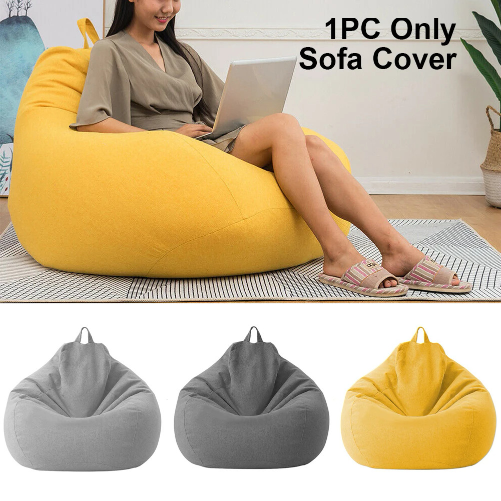 Người lớn trẻ em lớn túi Đậu ghế sofa couch bìa trong nhà lười biếng Lounger không có điền Puff couch ghế Tatami phòng khách đồ nội thất