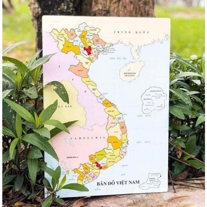 Lắp ghép bản đồ gỗ Việt Nam A3