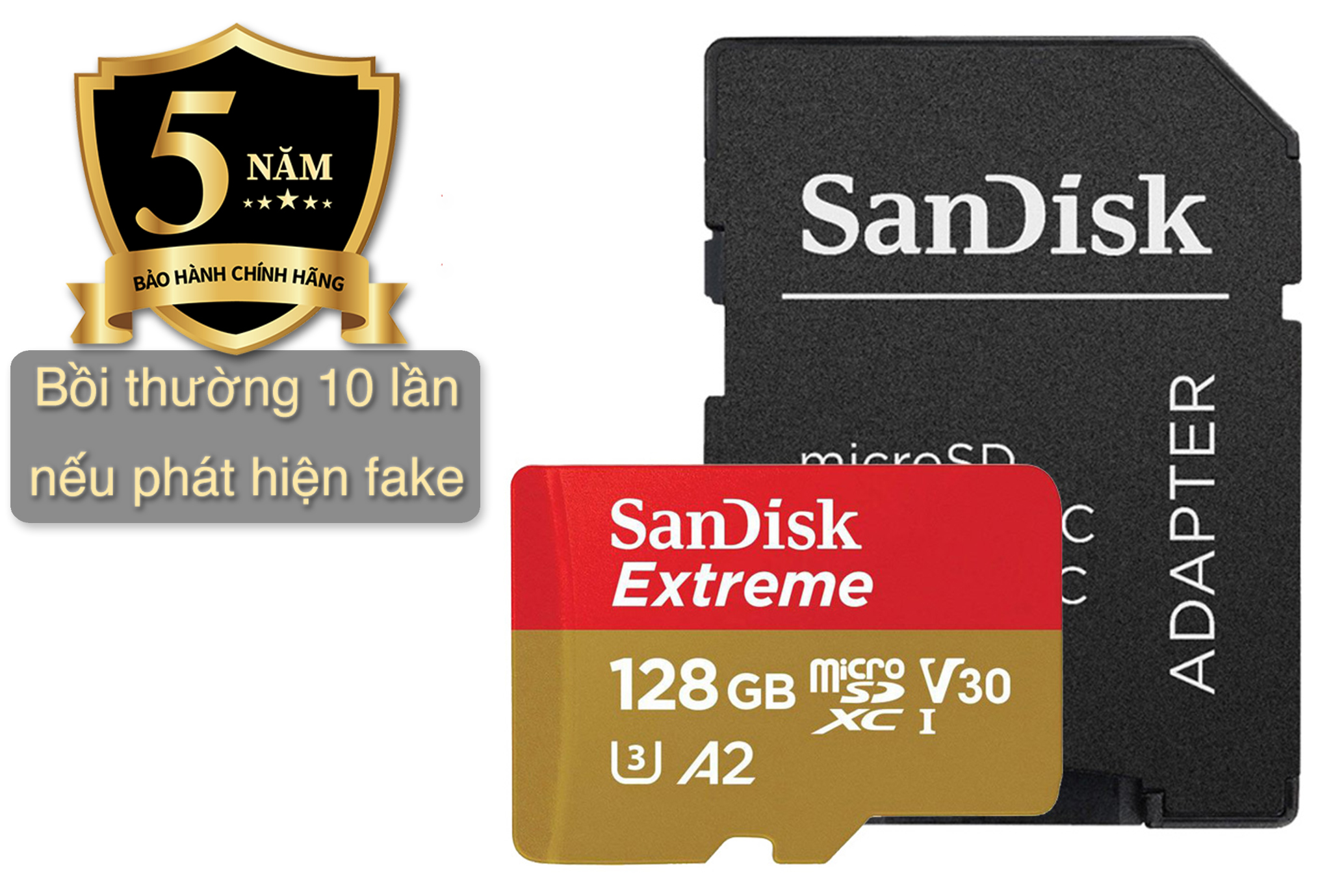 Thẻ Nhớ MicroSD SanDisk Extreme U3/V30 128GB cam kết chính hãng 100% Bảo hành 5 năm ***GIÁ TẠI KHO RẺ-NHẤT VIỆT NAM***