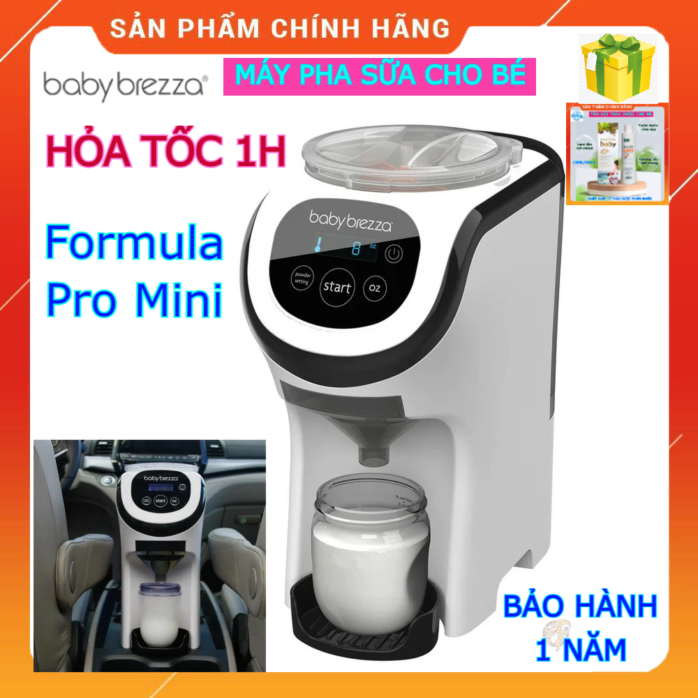 Máy pha sữa cho bé Baby Brezza Formula Pro Mini cao cấp, nhỏ gọn thích hợp du lịch - Chính hãng Mỹ