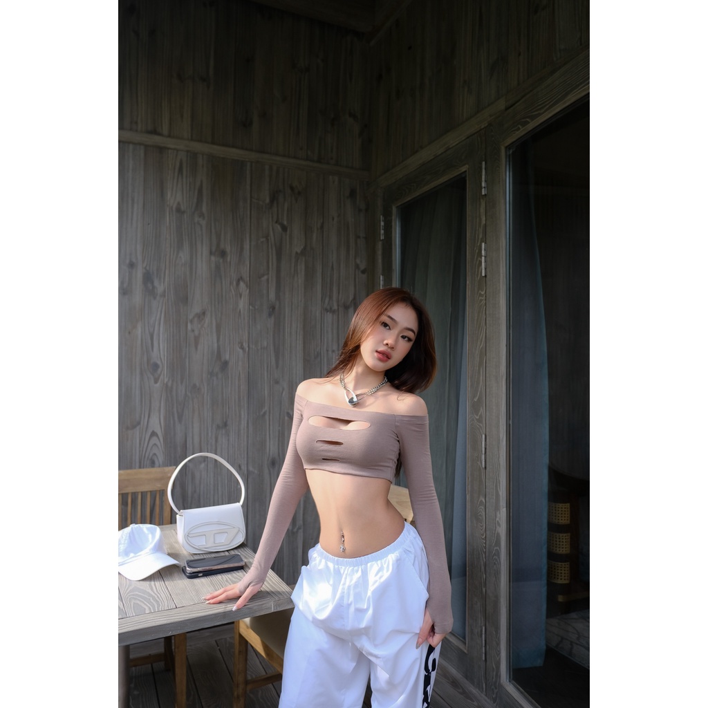 Áo ống rớt vai cut out off shoulder LUCY TOP - Tipblu