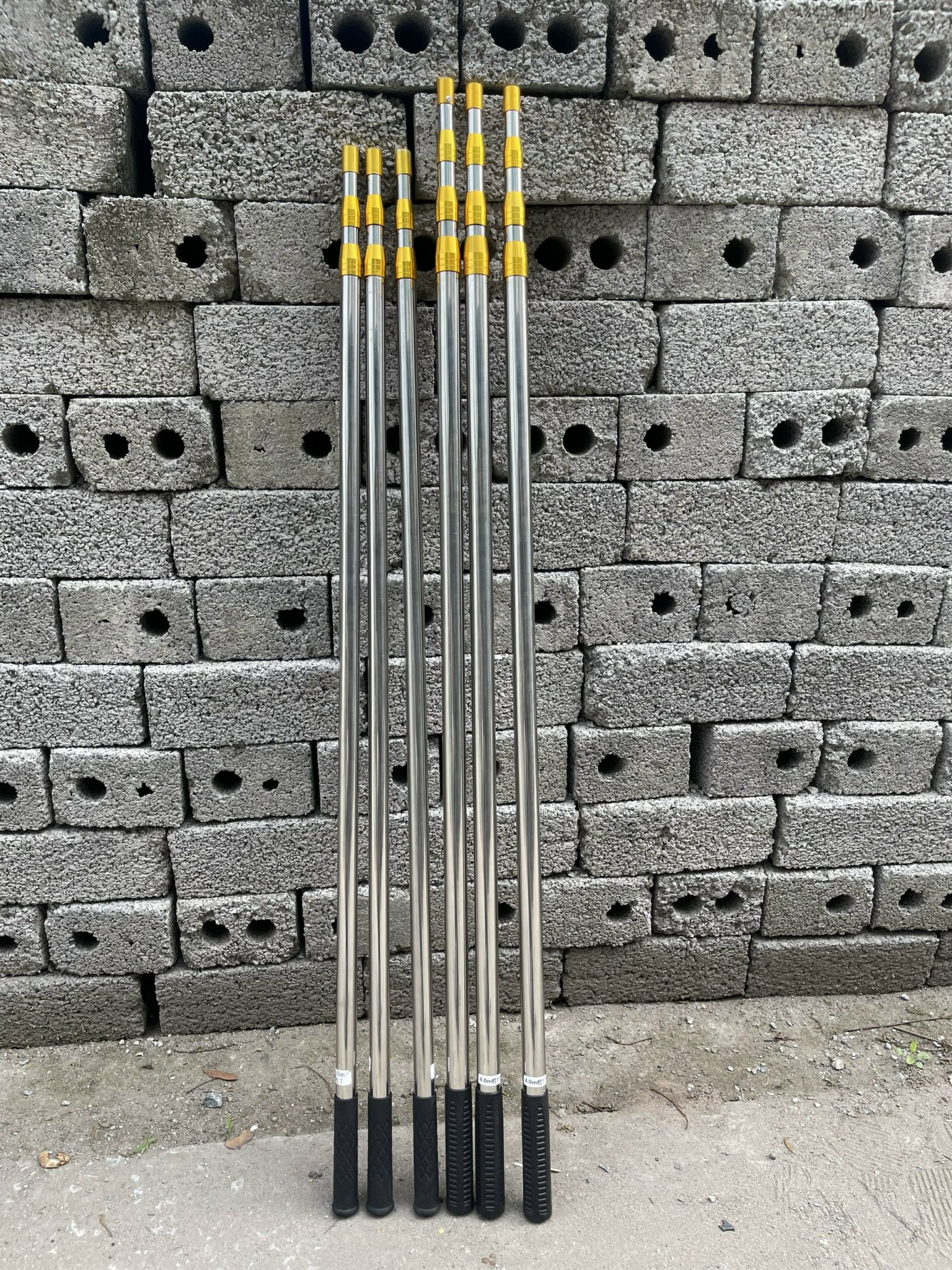 Cán vợt sào rút inox rút gọn ốc 8 vừa các mặt vợt có thể dùng làm gậy hái trái cây